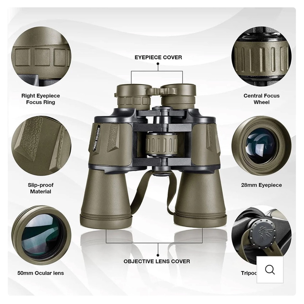 Free Soldier binoculars with carrying case